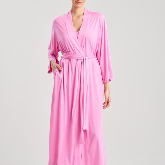 Natori Shangri-La Pink Long Robe L